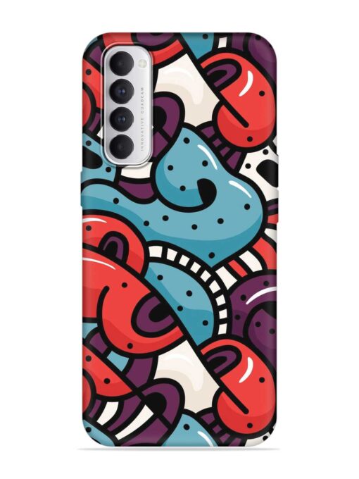 Seamless Backdrop Colorful Embossed Soft Silicone Case for Oppo Reno 4 Pro Zapvi