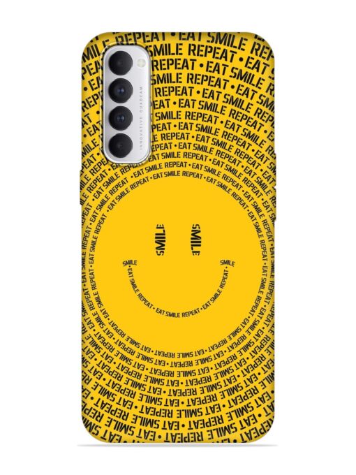 Smiley Embossed Soft Silicone Case for Oppo Reno 4 Pro