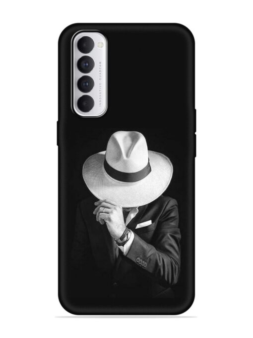 Men Under Hat Embossed Soft Silicone Case for Oppo Reno 4 Pro Zapvi