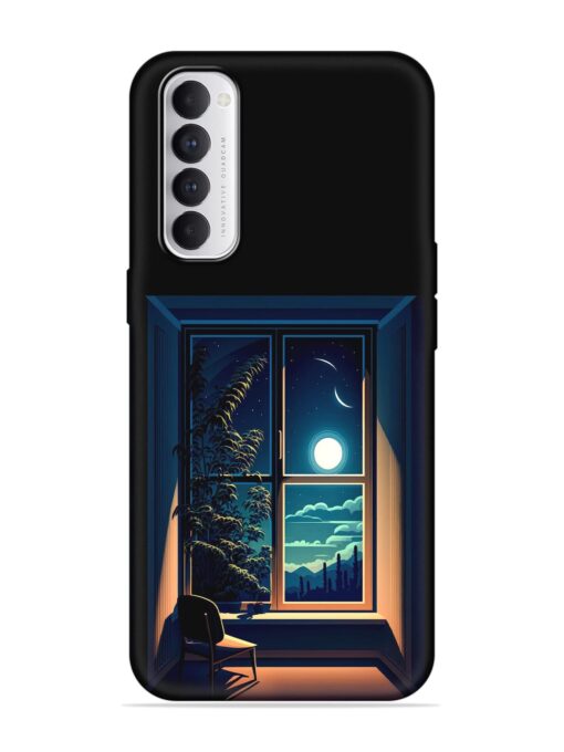 Night View At Window Embossed Soft Silicone Case for Oppo Reno 4 Pro