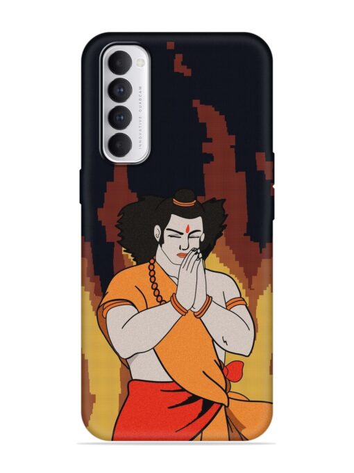 Shree Ram Vector Embossed Soft Silicone Case for Oppo Reno 4 Pro