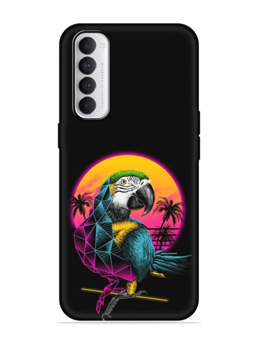 Rad Parrot Embossed Soft Silicone Case for Oppo Reno 4 Pro