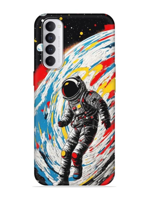 Astronaut Art Embossed Soft Silicone Case for Oppo Reno 4 Pro