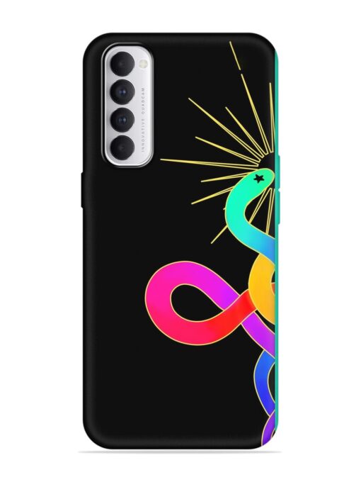 Art Geometric Abstraction Embossed Soft Silicone Case for Oppo Reno 4 Pro Zapvi