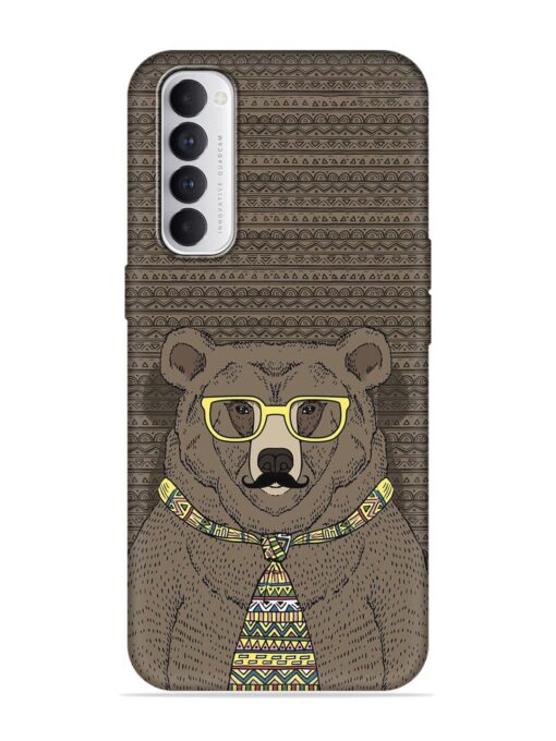 Grizzly Bear Embossed Soft Silicone Case for Oppo Reno 4 Pro Zapvi