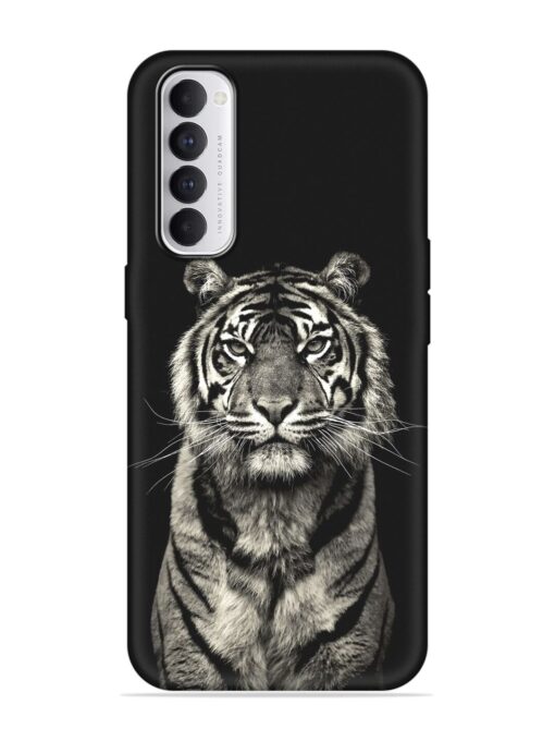 Tiger Art Embossed Soft Silicone Case for Oppo Reno 4 Pro Zapvi