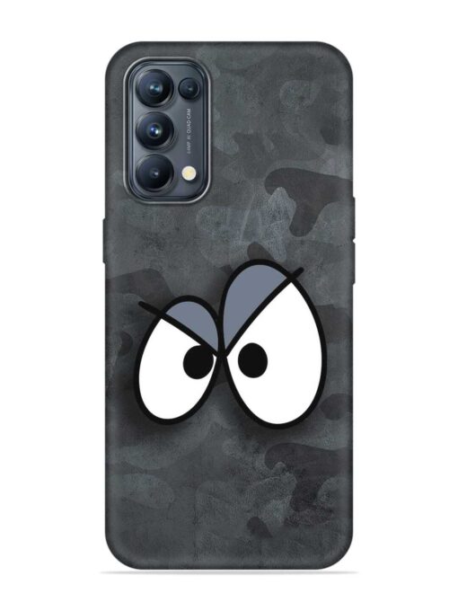 Big Eyes Night Mode Embossed Soft Silicone Case for Oppo Reno 5 Pro (5G) Zapvi