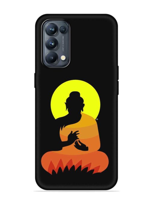 Buddha Art Black Embossed Soft Silicone Case for Oppo Reno 5 Pro (5G)