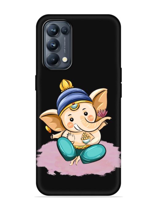 Bal Ganesh Vector Art Embossed Soft Silicone Case for Oppo Reno 5 Pro (5G) Zapvi