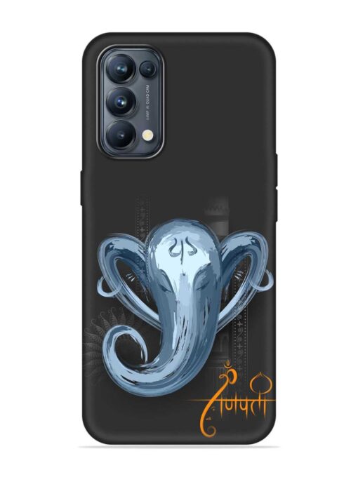 Illustration Lord Ganpati Embossed Soft Silicone Case for Oppo Reno 5 Pro (5G) Zapvi