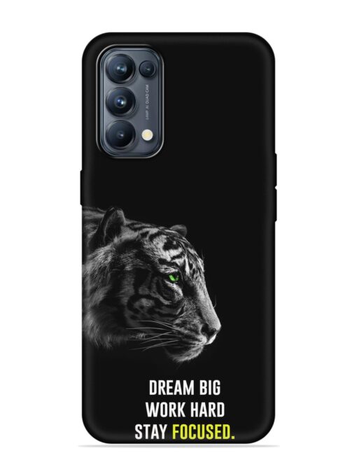 Dream Big Work Hard Embossed Soft Silicone Case for Oppo Reno 5 Pro (5G)