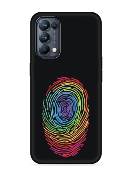 Fingerprint Of Thumb Art Embossed Soft Silicone Case for Oppo Reno 5 Pro (5G) Zapvi