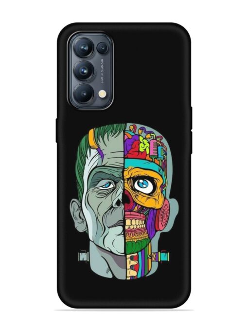 Men Vs Skull Embossed Soft Silicone Case for Oppo Reno 5 Pro (5G)