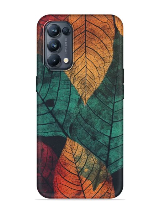 Leaves Artwork Embossed Soft Silicone Case for Oppo Reno 5 Pro (5G) Zapvi