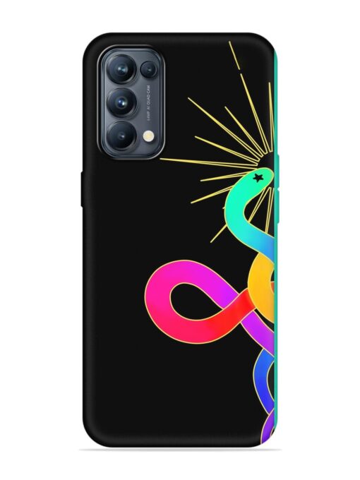 Art Geometric Abstraction Embossed Soft Silicone Case for Oppo Reno 5 Pro (5G) Zapvi