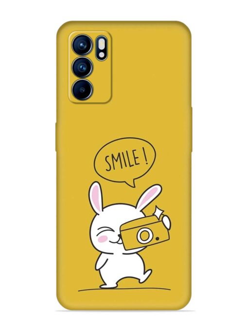 Hey Smile Please Embossed Soft Silicone Case for Oppo Reno 6 (5G) Zapvi