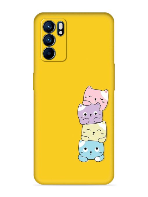 Cartoon Anime Embossed Soft Silicone Case for Oppo Reno 6 (5G) Zapvi