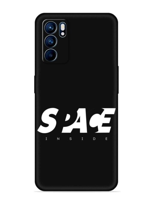 Space Typography Art Embossed Soft Silicone Case for Oppo Reno 6 (5G) Zapvi