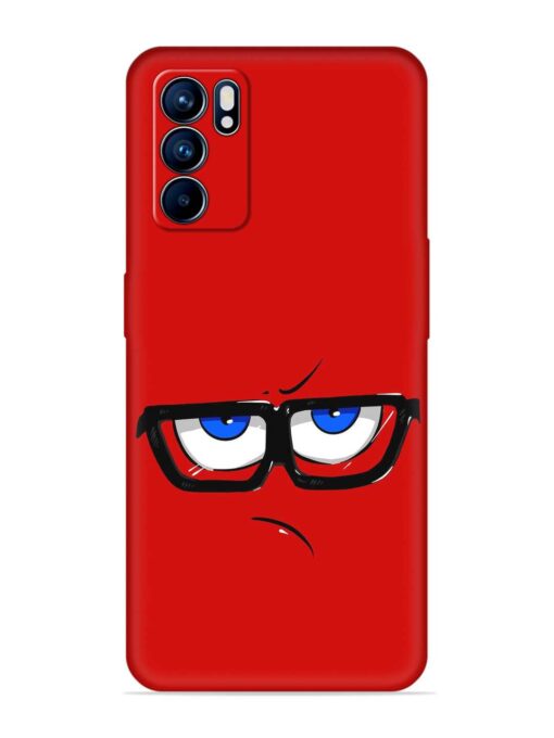 Rad Angry Face Embossed Soft Silicone Case for Oppo Reno 6 (5G) Zapvi