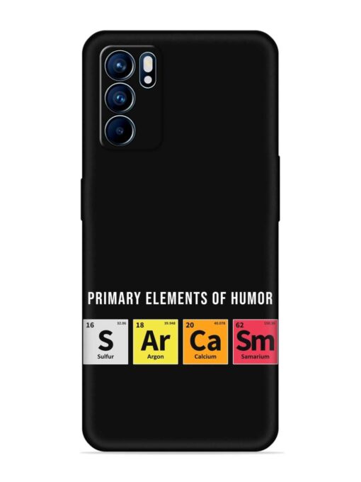 Primary Elements Humor Embossed Soft Silicone Case for Oppo Reno 6 (5G) Zapvi