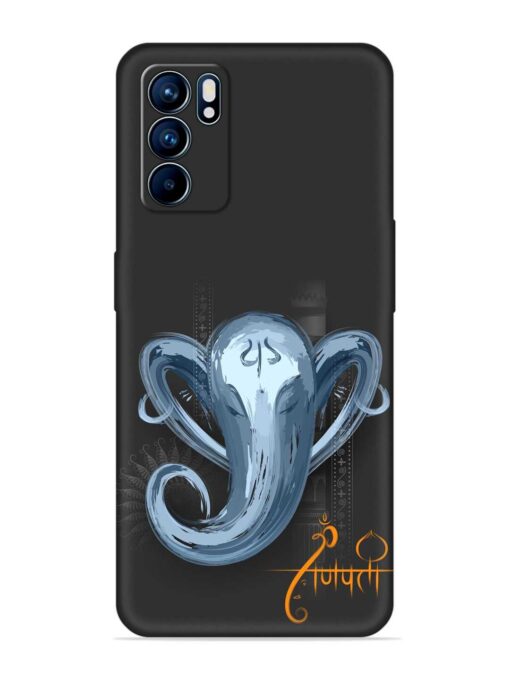 Illustration Lord Ganpati Embossed Soft Silicone Case for Oppo Reno 6 (5G) Zapvi