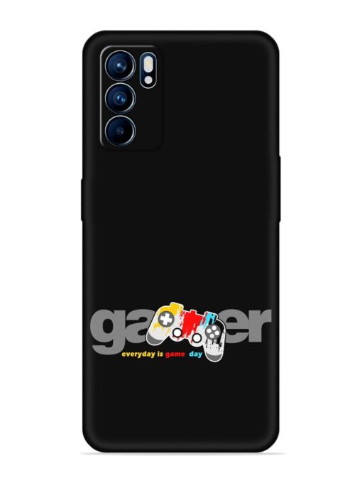 Gamer Everyday Game Embossed Soft Silicone Case for Oppo Reno 6 (5G) Zapvi