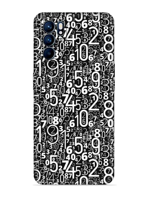 Many Numbers Different Embossed Soft Silicone Case for Oppo Reno 6 (5G) Zapvi