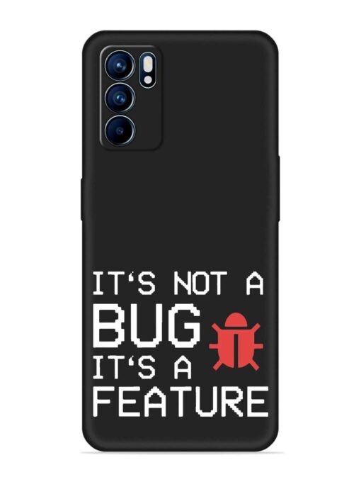 Not Bug Feature Embossed Soft Silicone Case for Oppo Reno 6 (5G)