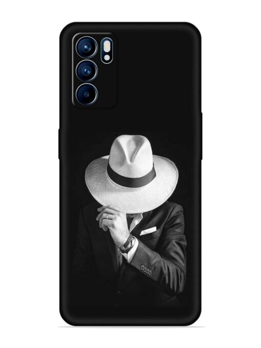 Men Under Hat Embossed Soft Silicone Case for Oppo Reno 6 (5G) Zapvi