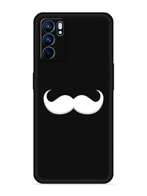 Mustache Vector Embossed Soft Silicone Case for Oppo Reno 6 (5G) Zapvi