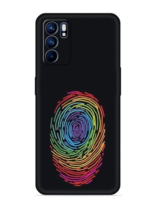 Fingerprint Of Thumb Art Embossed Soft Silicone Case for Oppo Reno 6 (5G) Zapvi