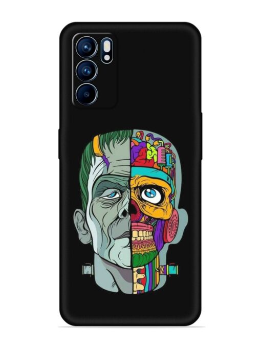 Men Vs Skull Embossed Soft Silicone Case for Oppo Reno 6 (5G)