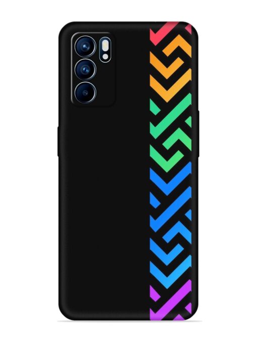 Colorshape Stripes Embossed Soft Silicone Case for Oppo Reno 6 (5G) Zapvi