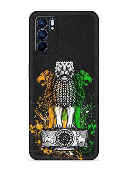 Pillars Of Ashoka Embossed Soft Silicone Case for Oppo Reno 6 (5G) Zapvi