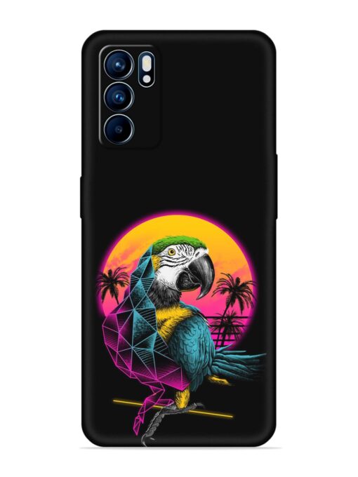 Rad Parrot Embossed Soft Silicone Case for Oppo Reno 6 (5G) Zapvi