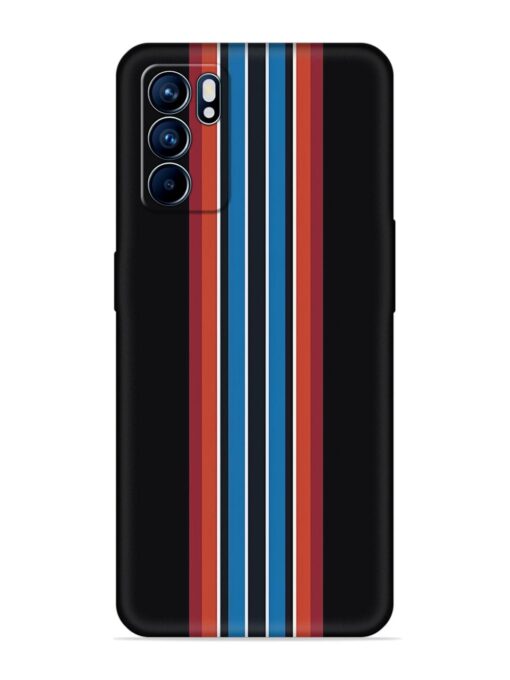 Vertical Strips Embossed Soft Silicone Case for Oppo Reno 6 (5G)