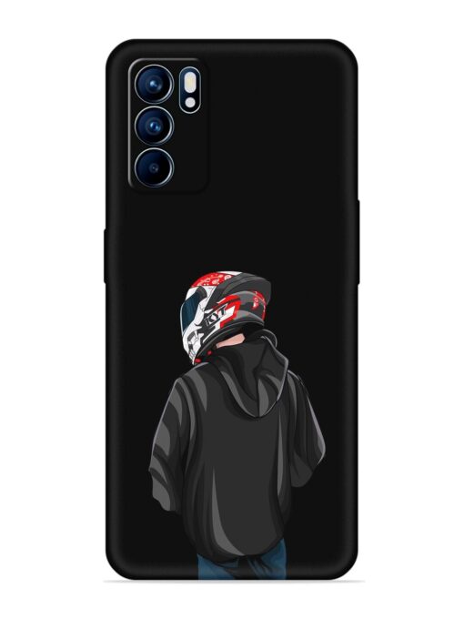 Motorcycle Rider Embossed Soft Silicone Case for Oppo Reno 6 (5G) Zapvi