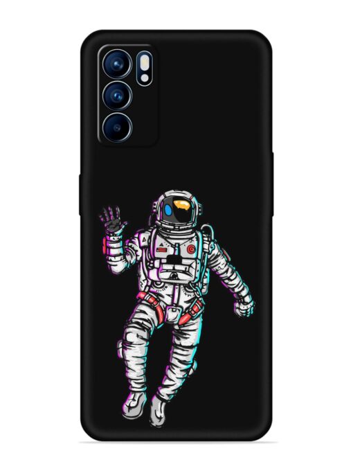 Spaceman Embossed Soft Silicone Case for Oppo Reno 6 (5G) Zapvi