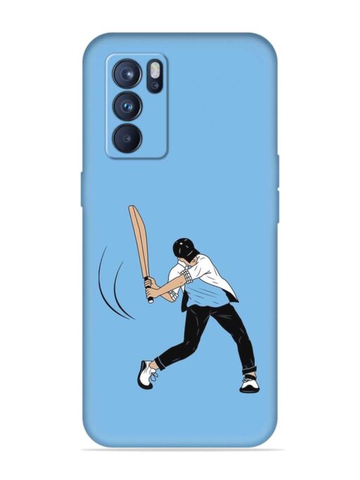 Cricket Gully Boy Embossed Soft Silicone Case for Oppo Reno 6 Pro (5G)