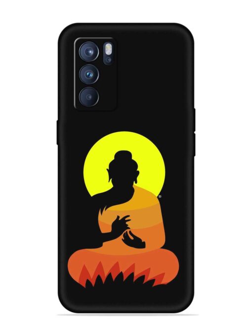 Buddha Art Black Embossed Soft Silicone Case for Oppo Reno 6 Pro (5G) Zapvi