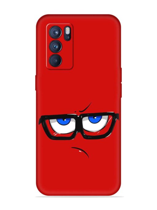 Rad Angry Face Embossed Soft Silicone Case for Oppo Reno 6 Pro (5G)