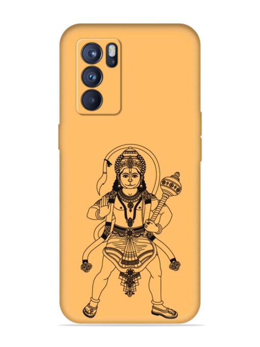 Indian God Hanuman Embossed Soft Silicone Case for Oppo Reno 6 Pro (5G) Zapvi