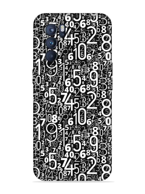 Many Numbers Different Embossed Soft Silicone Case for Oppo Reno 6 Pro (5G) Zapvi