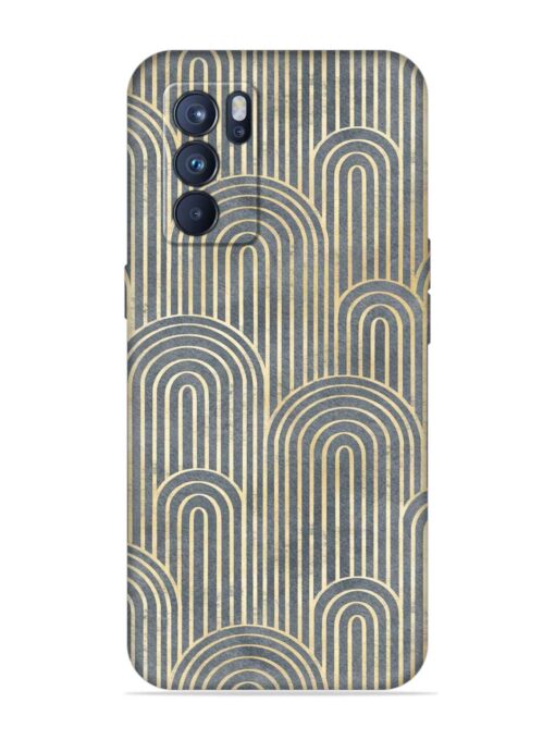 Art Deco Style Embossed Soft Silicone Case for Oppo Reno 6 Pro (5G)