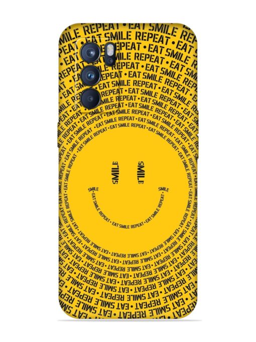 Smiley Embossed Soft Silicone Case for Oppo Reno 6 Pro (5G) Zapvi