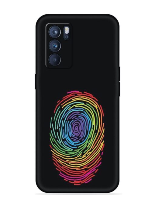 Fingerprint Of Thumb Art Embossed Soft Silicone Case for Oppo Reno 6 Pro (5G) Zapvi