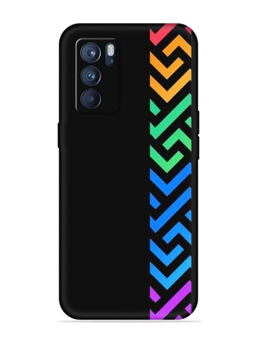 Colorshape Stripes Embossed Soft Silicone Case for Oppo Reno 6 Pro (5G)