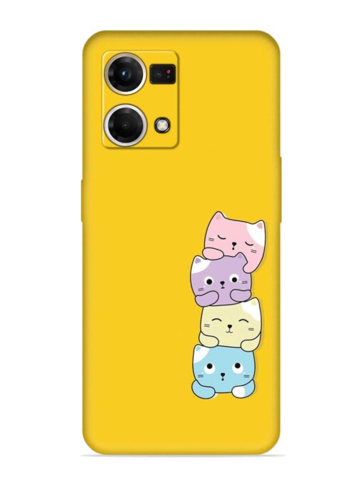 Cartoon Anime Embossed Soft Silicone Case for Oppo Reno 7 (4G)