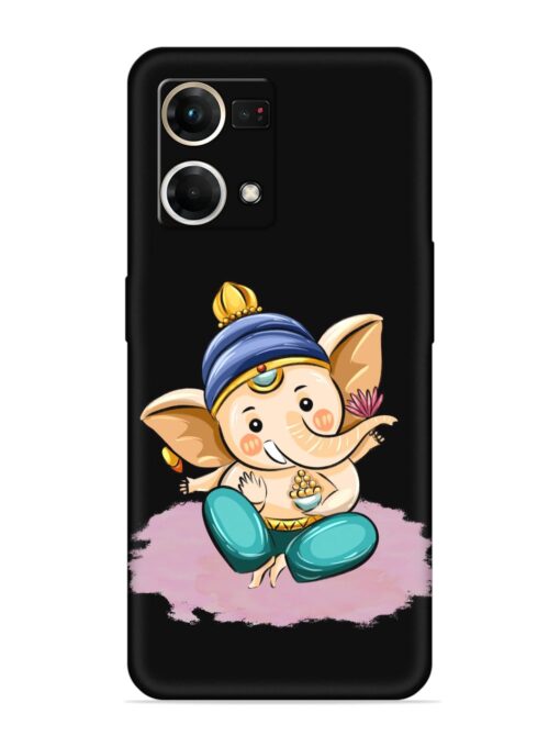 Bal Ganesh Vector Art Embossed Soft Silicone Case for Oppo Reno 7 (4G) Zapvi