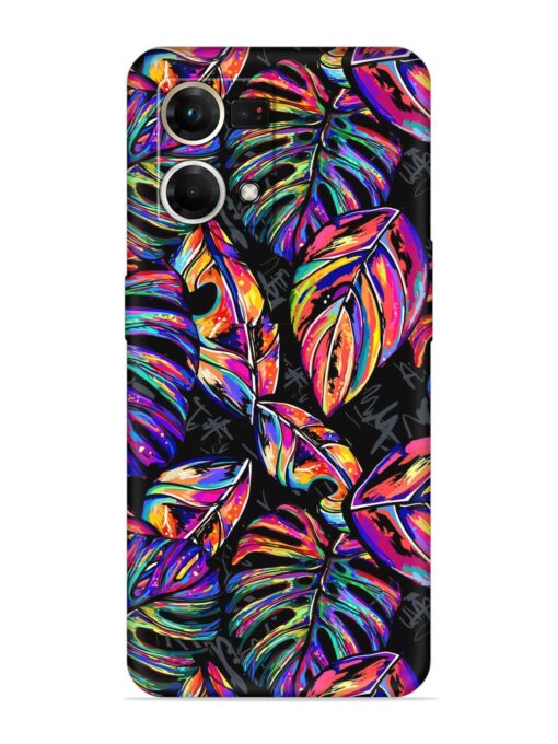 Tropical Seamless Vector Embossed Soft Silicone Case for Oppo Reno 7 (4G) Zapvi